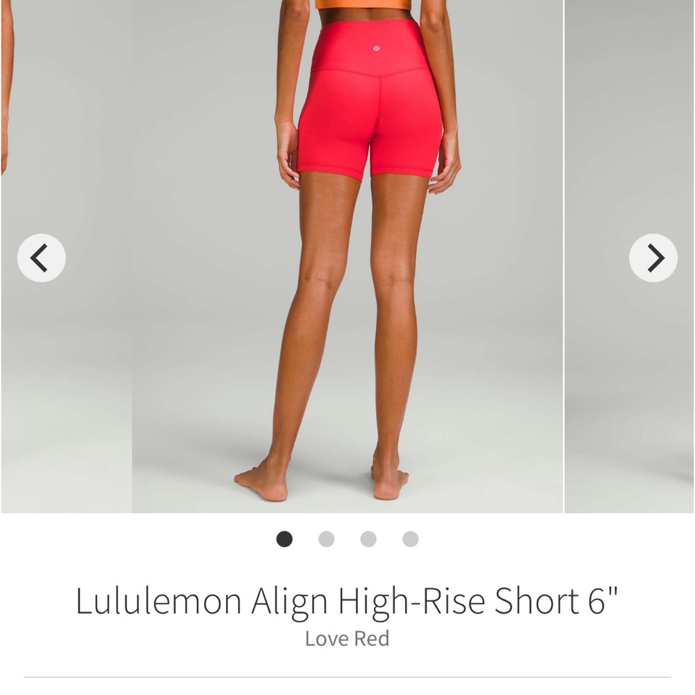 Lululemon Athletica Align Shorts 6” Love Red